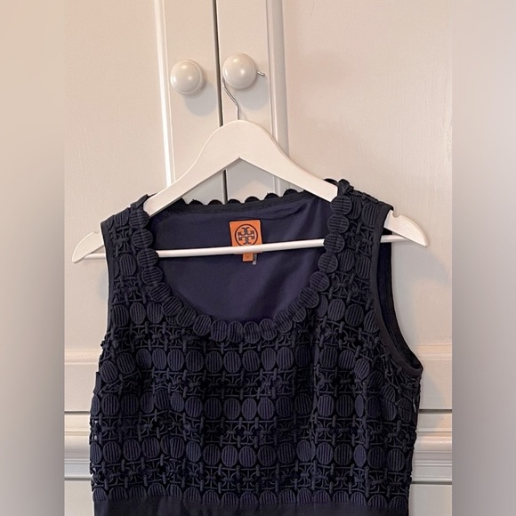 Tory Burch Navy macrame evening size 12 dress - Picture 8 of 15